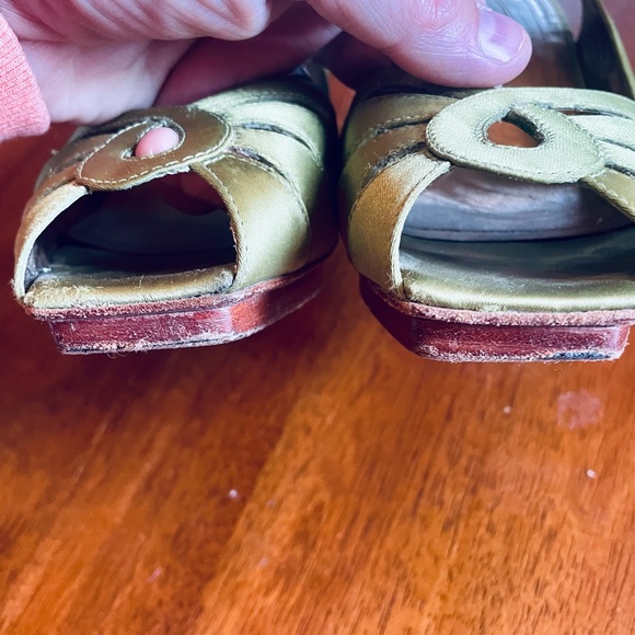 Via Spiga Olive Green Slingback Heels Formal Occasion‎ Party Shoes - Picture 2 of 7